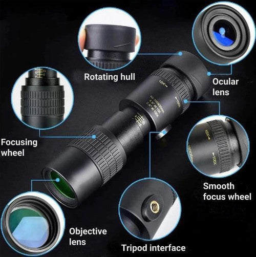 Monocular Telescope 10-300X Night Vision Anti-Vibration