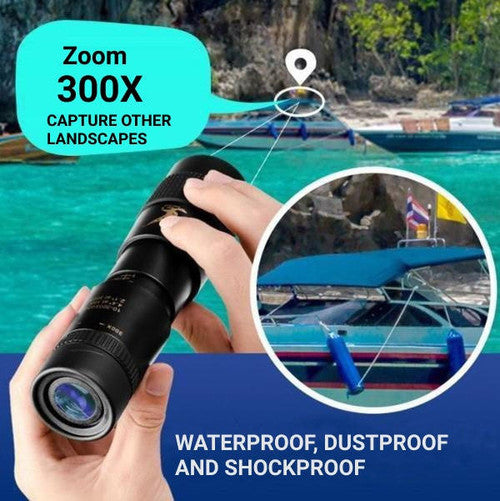 Monocular Telescope 10-300X Night Vision Anti-Vibration