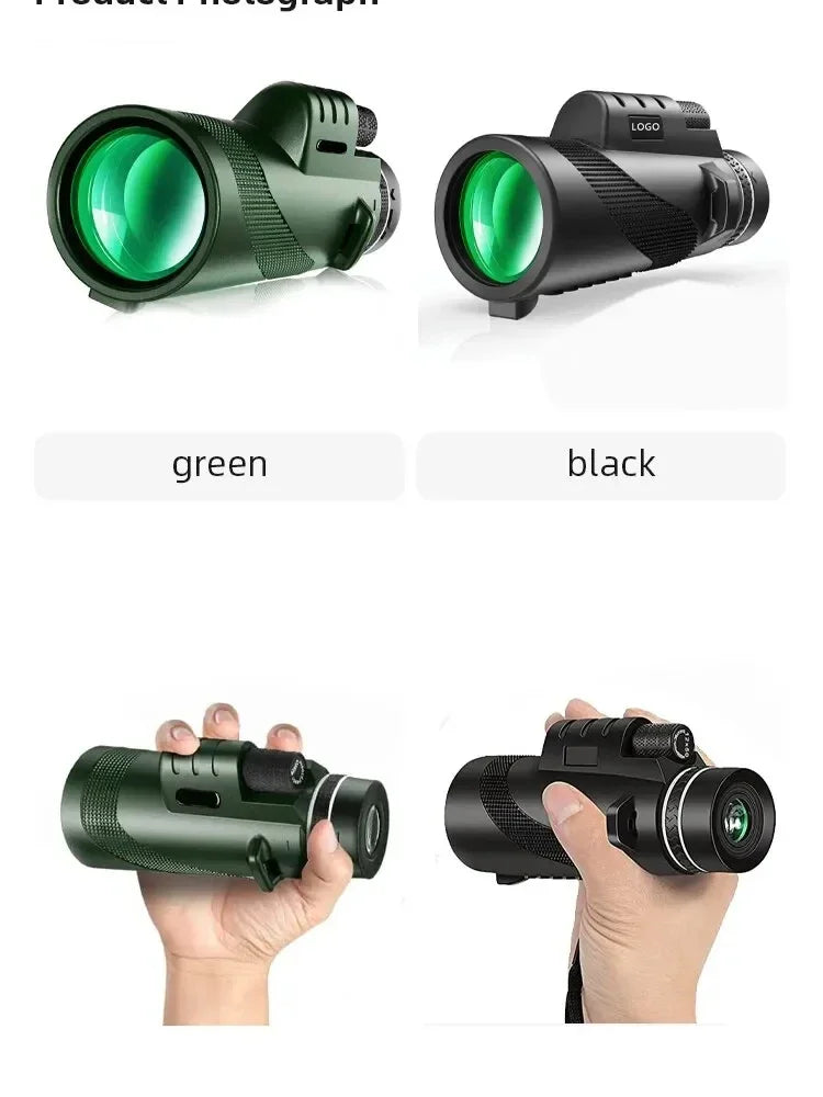 Monocular Telescope 80x Magnification BAK4 Prism