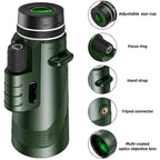 Monocular Telescope 80x Magnification BAK4 Prism