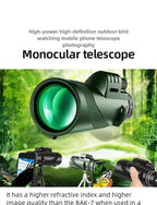 Monocular Telescope 80x Magnification BAK4 Prism