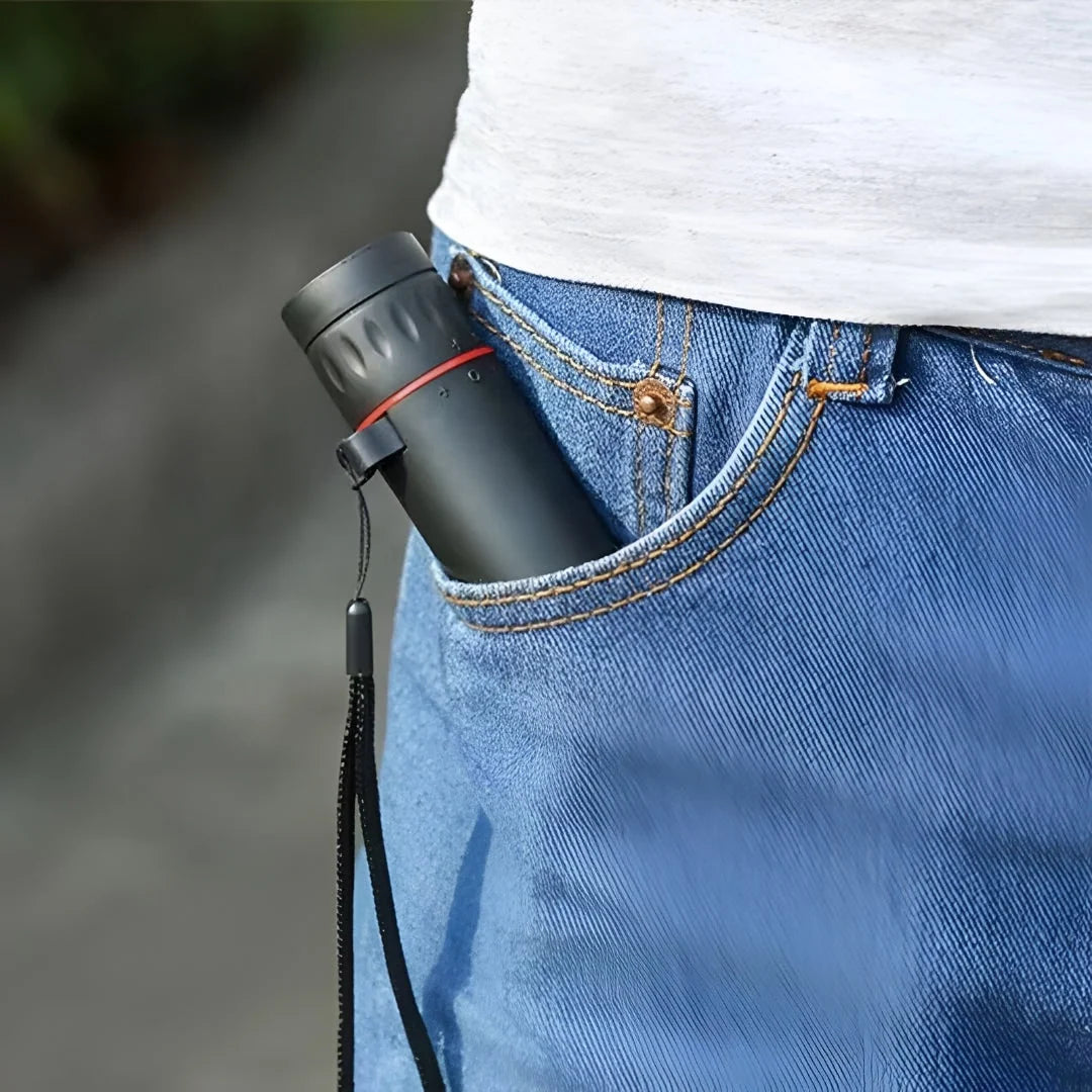 Monocular Telescope Smartphone Clamp Green-Coated Optics