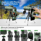 Monocular Ultra-Zoom Multi-Coated HD Glass
