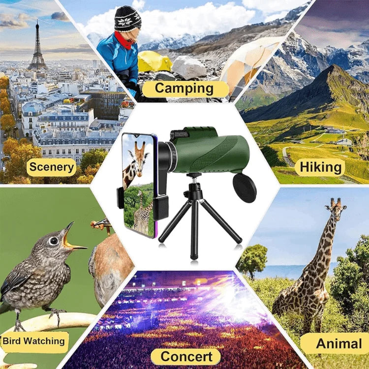Monocular Ultra-Zoom Multi-Coated HD Glass