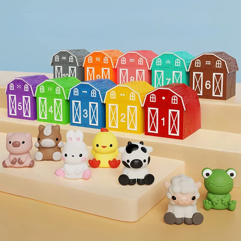 Montessori Farm Animal Set Soft Silicone Ages 1-5