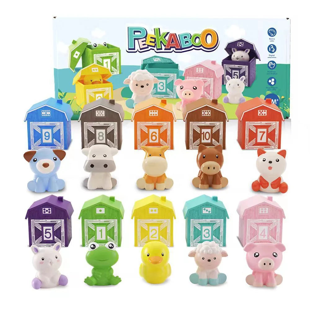 Montessori Farm Animal Set Soft Silicone Ages 1-5