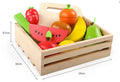 Montessori Kitchen Toy Set Eco Wood Velcro Slicing