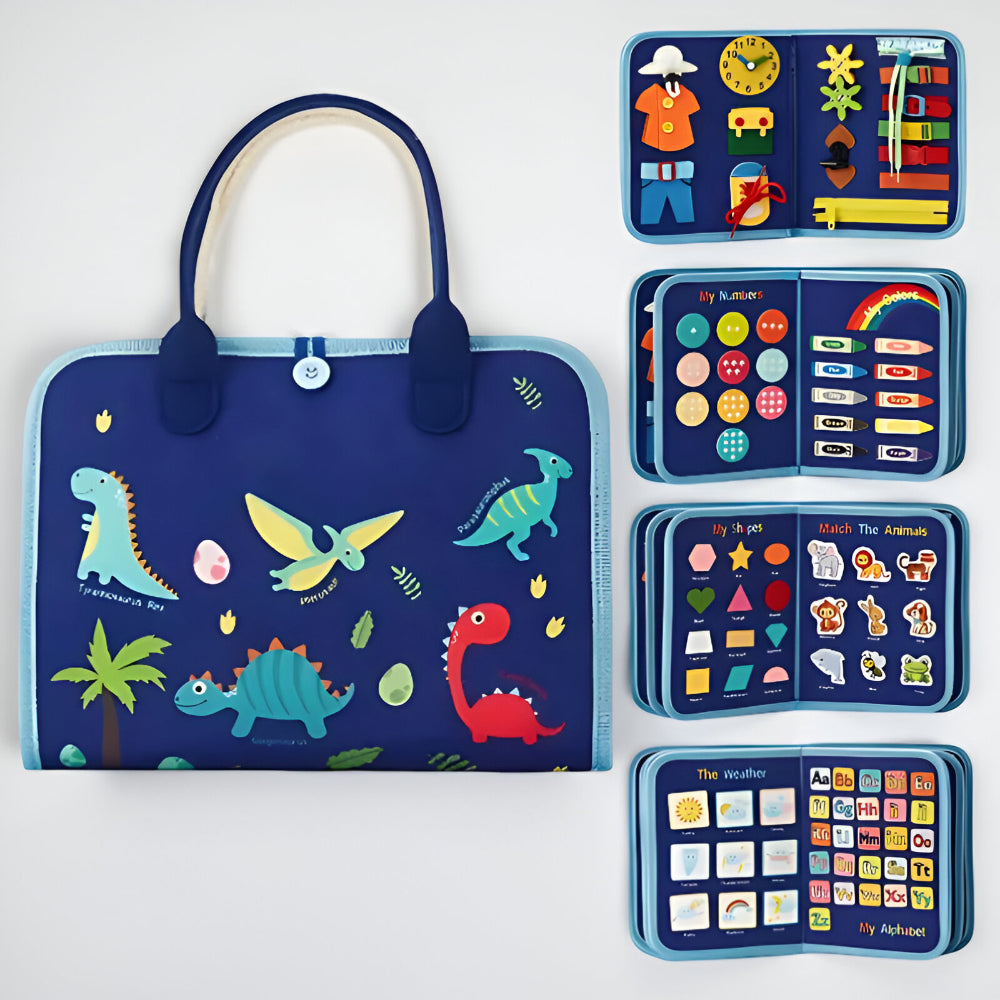 Montessori Sensory Board Textured Portable Felt Toolbox