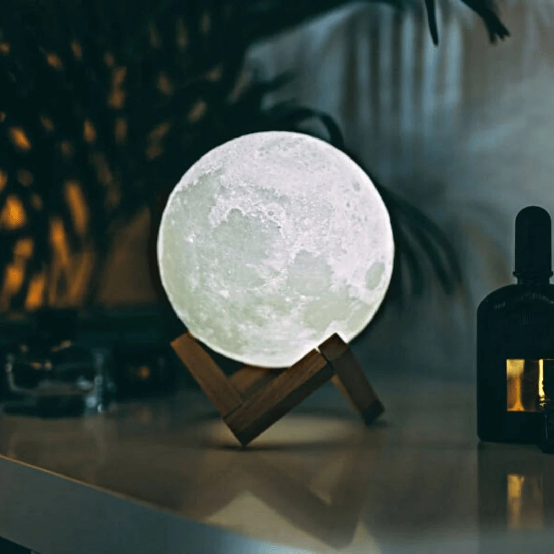 Moon Lamp 3D Printed Touch Control & Rechargeable