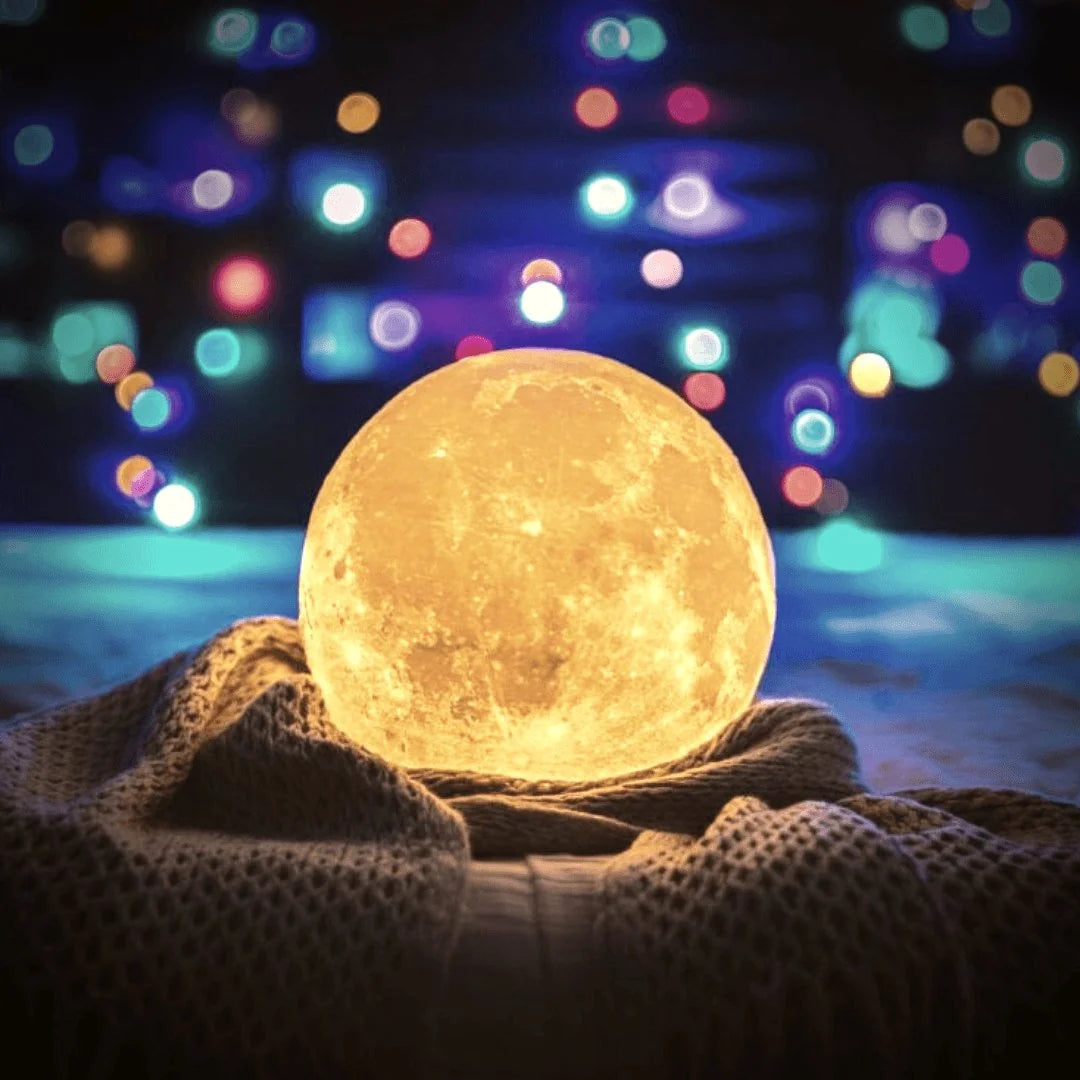 Moon Lamp 3D Printed Touch Control & Rechargeable