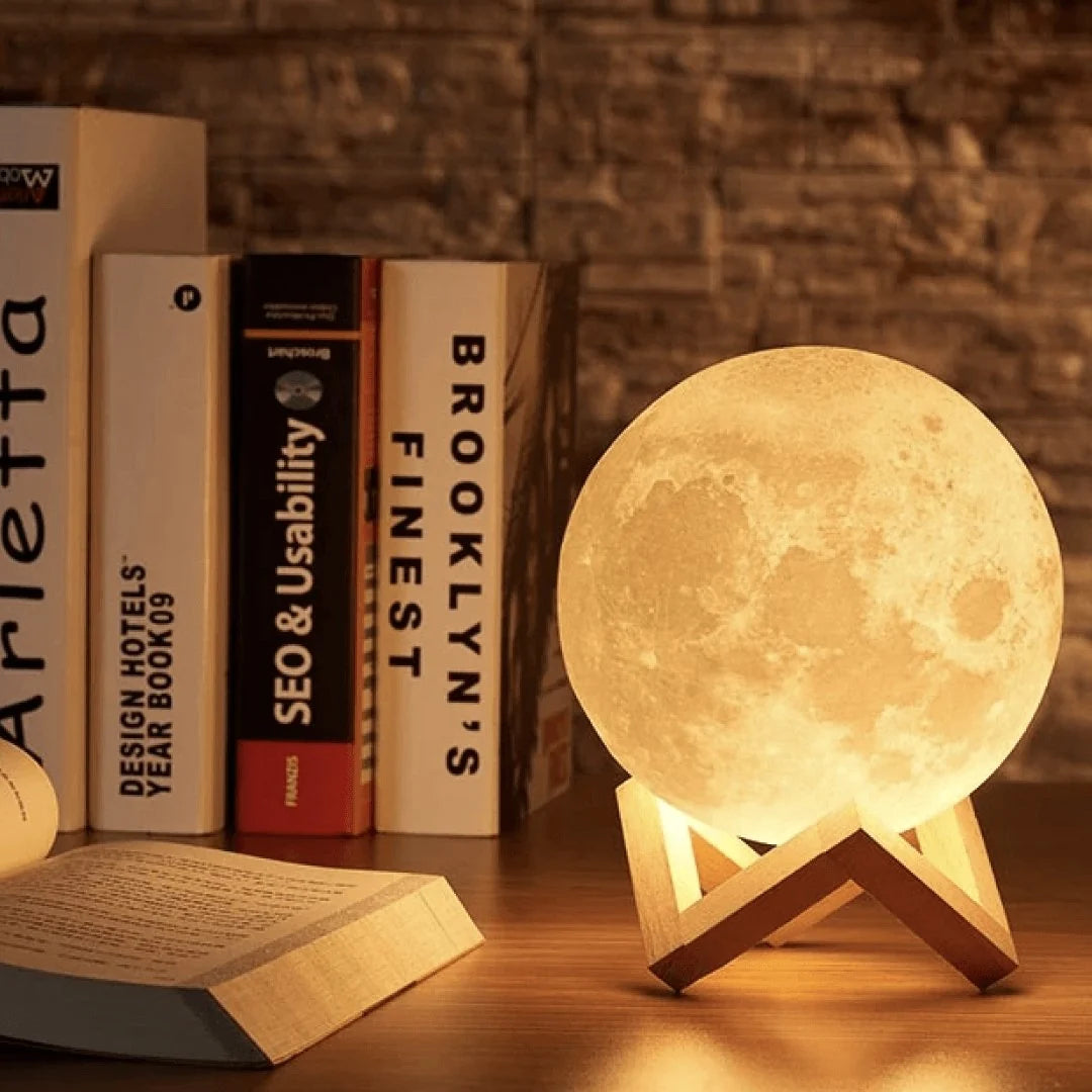 Moon Lamp 3D Printed Touch Control & Rechargeable