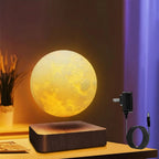 Moon Lamp Levitating Touch Control Wooden Base