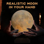 Moon Lamp Levitating Touch Control Wooden Base