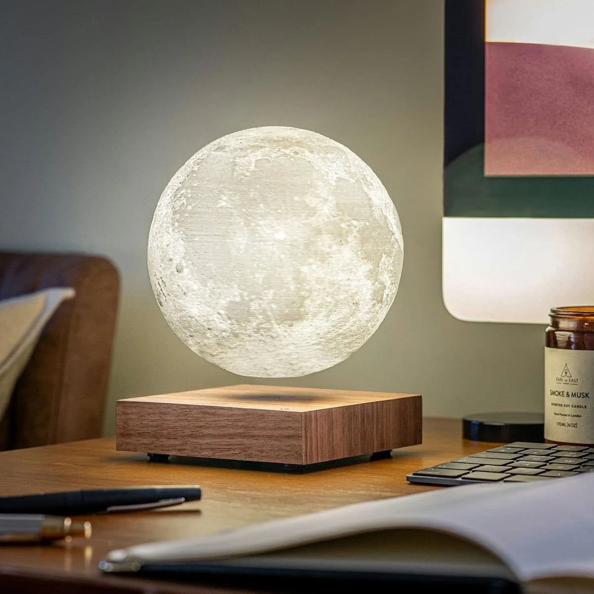 Moon Lamp Magnetic Levitation Warm & Cool Light