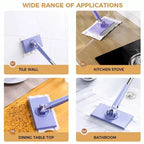 Mop Hands-Free Cloth Switching & 360° Swivel Foldable Handle