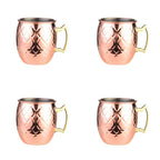Moscow Mule Mug Stainless Steel Hammered, Diamond & Smooth