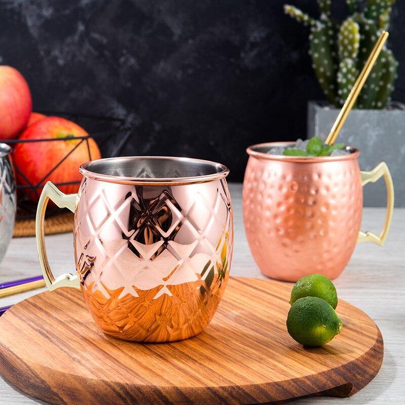 Moscow Mule Mug Stainless Steel High-Gloss Shatter-Resistant