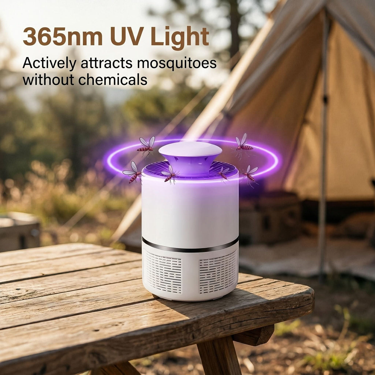 Mosquito Killer Lamp Ambient Blue Flame USB-Powered & Quiet