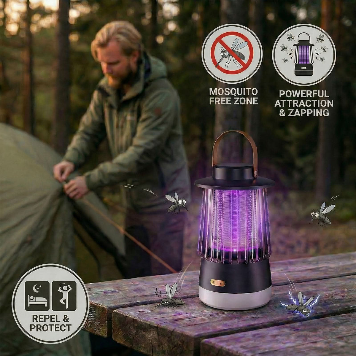 Mosquito Lamp USB Rechargeable Silent
