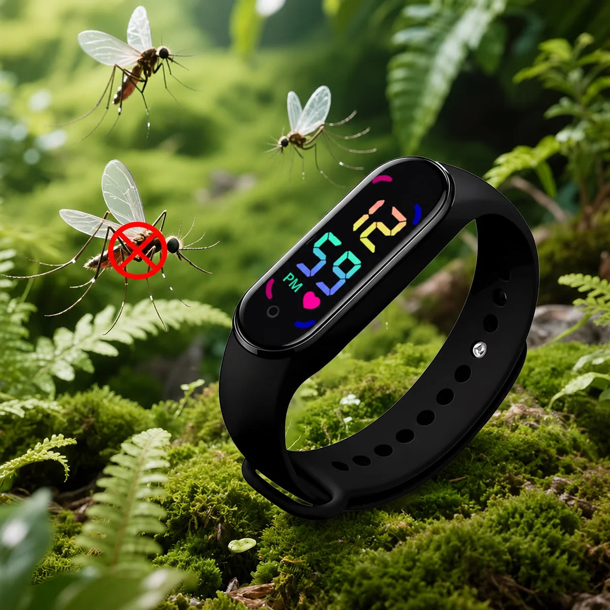 Mosquito Repellent Wristband Silicone Adjustable Strap Reusable