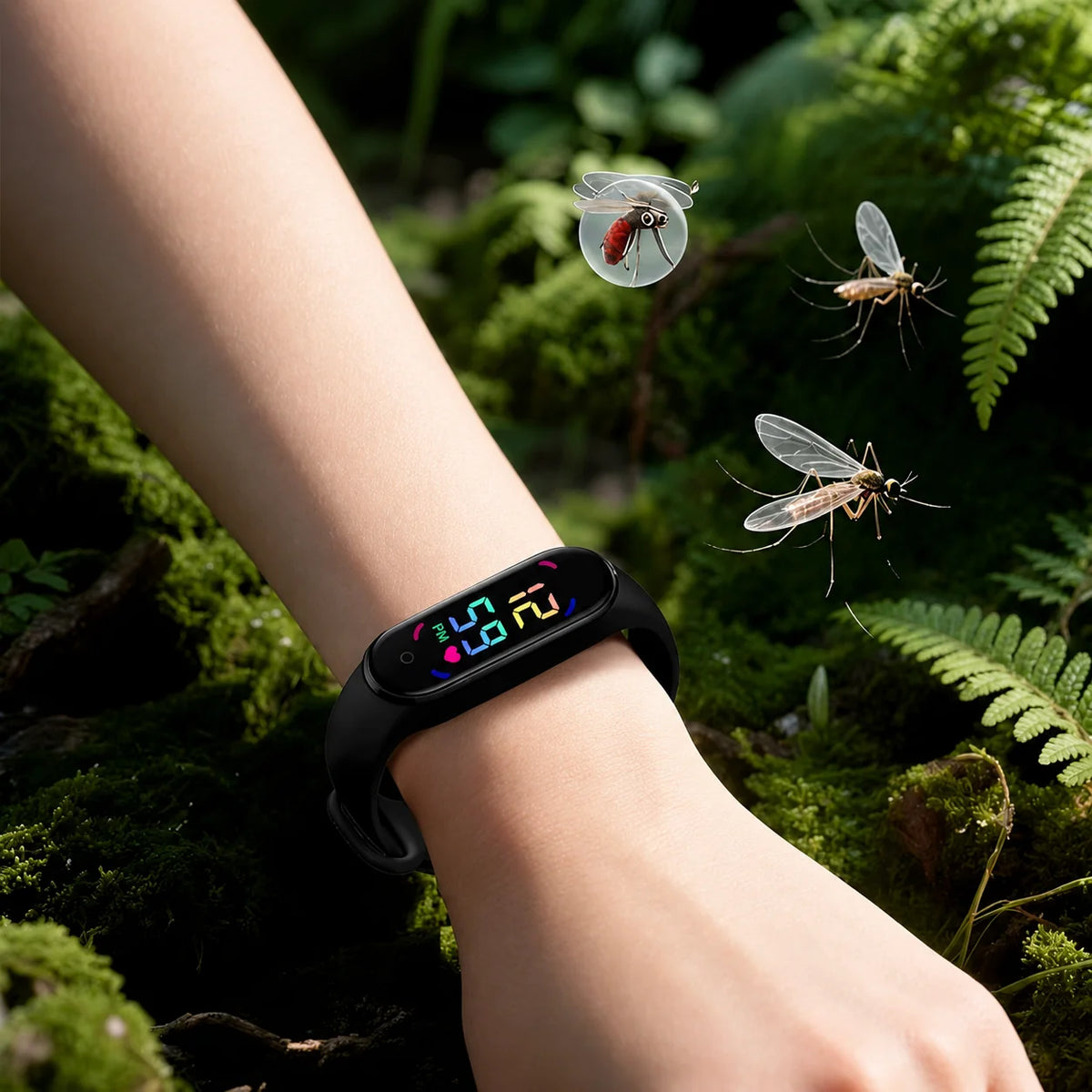 Mosquito Repellent Wristband Silicone Adjustable Strap Reusable