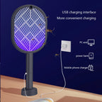 Mosquito Swatter USB Rechargeable UV Light Handheld & Freestanding