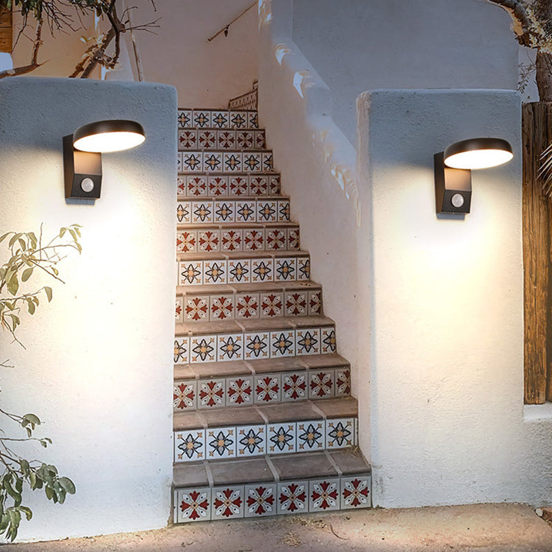 Motion-Activated Adjustable LED Outdoor Wall Sconce