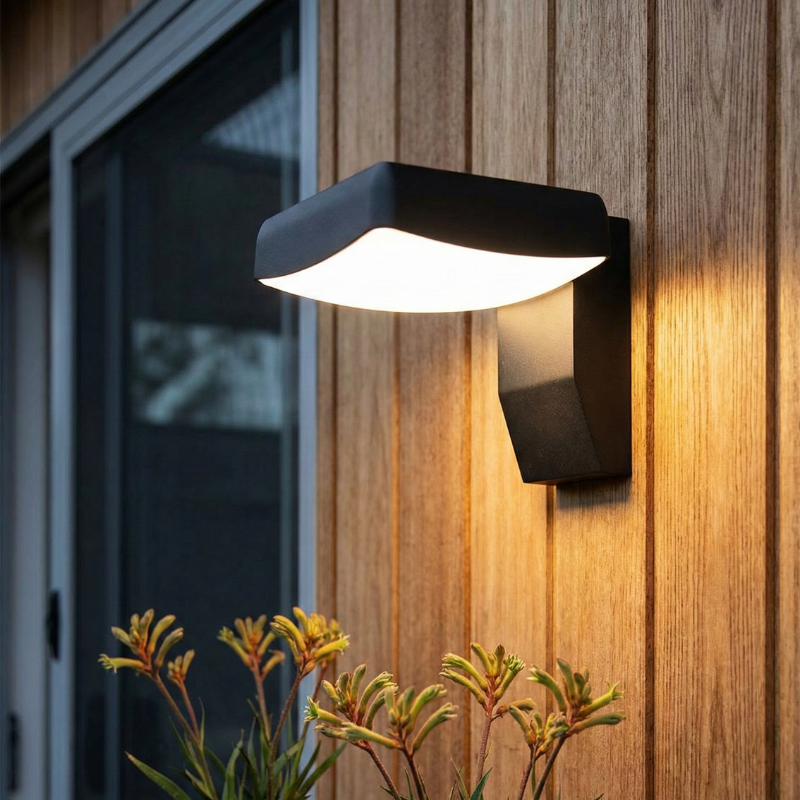 Motion-Activated Adjustable LED Outdoor Wall Sconce