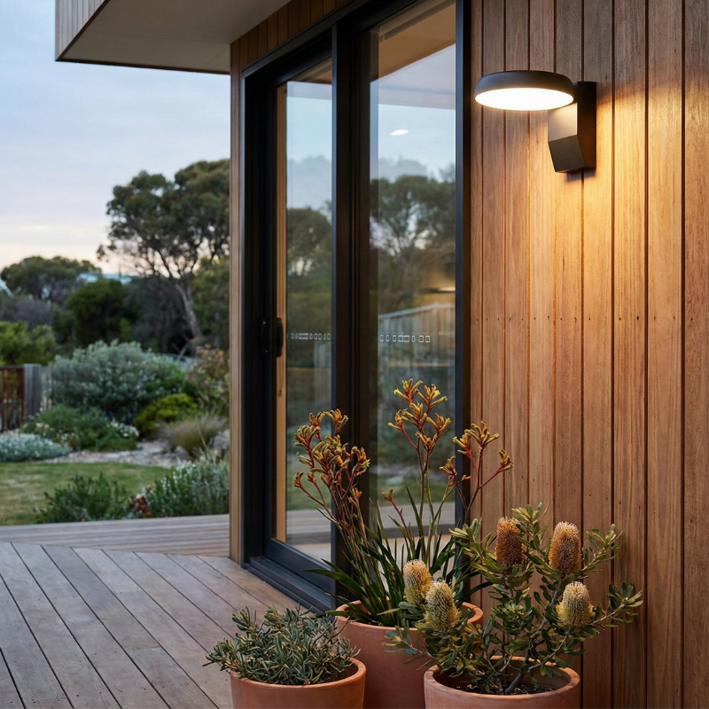 Motion-Activated Adjustable LED Outdoor Wall Sconce