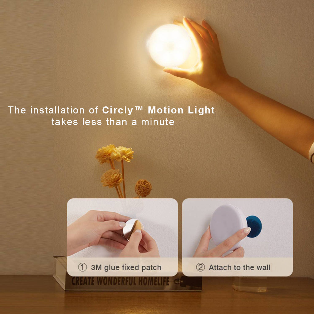 Motion-Activated USB-Rechargeable Night Light (Magnetic Stick-On)