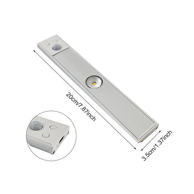 Motion Sensor LED Lamp Magnetic Mount Dimmable USB-C Rechargeable