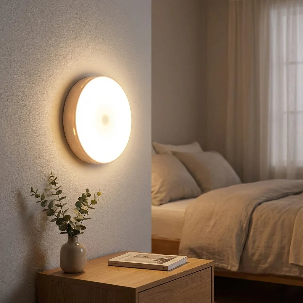 Motion Sensor Light USB Rechargeable Dimmable Magnetic & Adhesive Mount