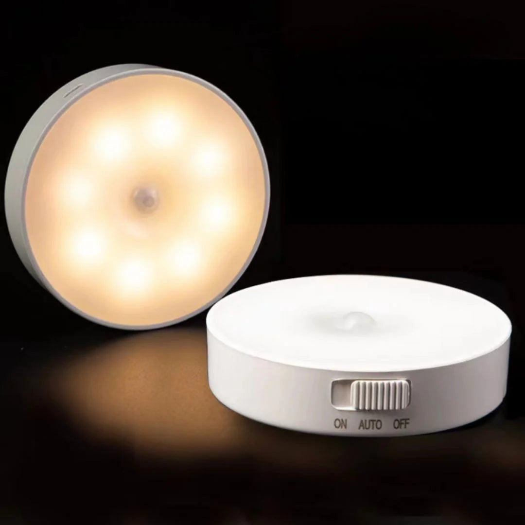 Motion Sensor Light USB Rechargeable Dimmable Magnetic & Adhesive Mount