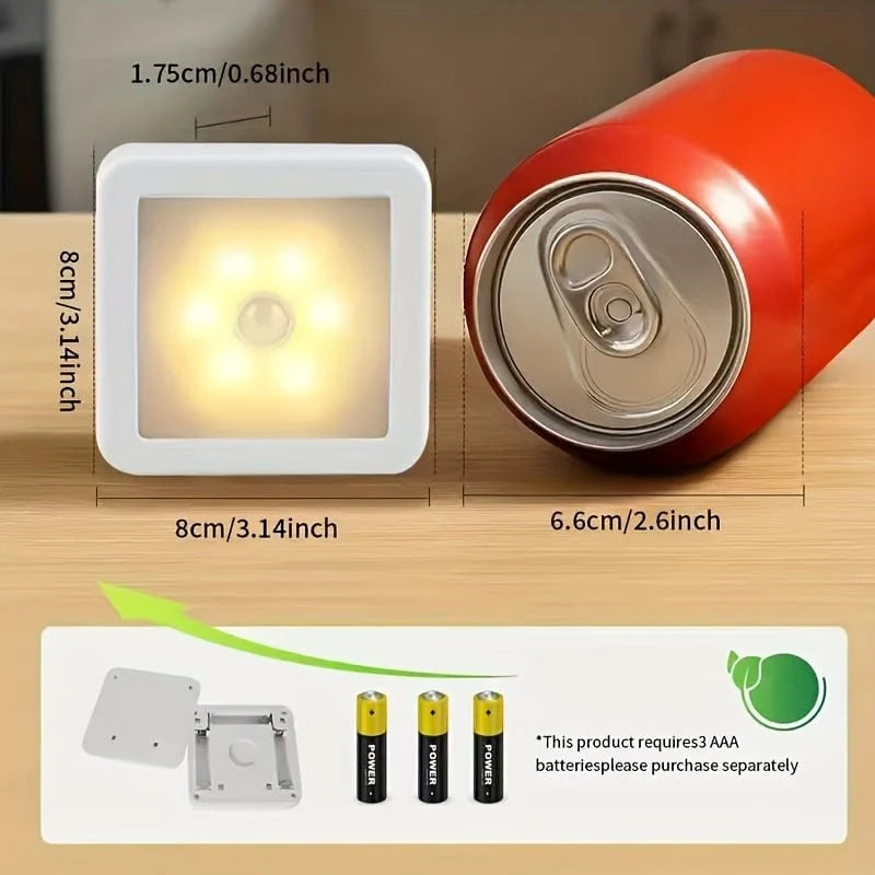 Motion Sensor Night Light Wall-Mounted Battery-Powered Warm & Cool