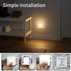 Motion Sensor Night Light Wall-Mounted Battery-Powered Warm & Cool