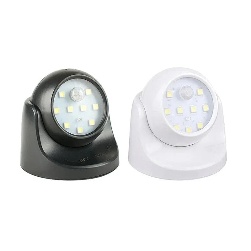 Motion Sensor Spotlight 360 Degree Rotatable Battery Powered