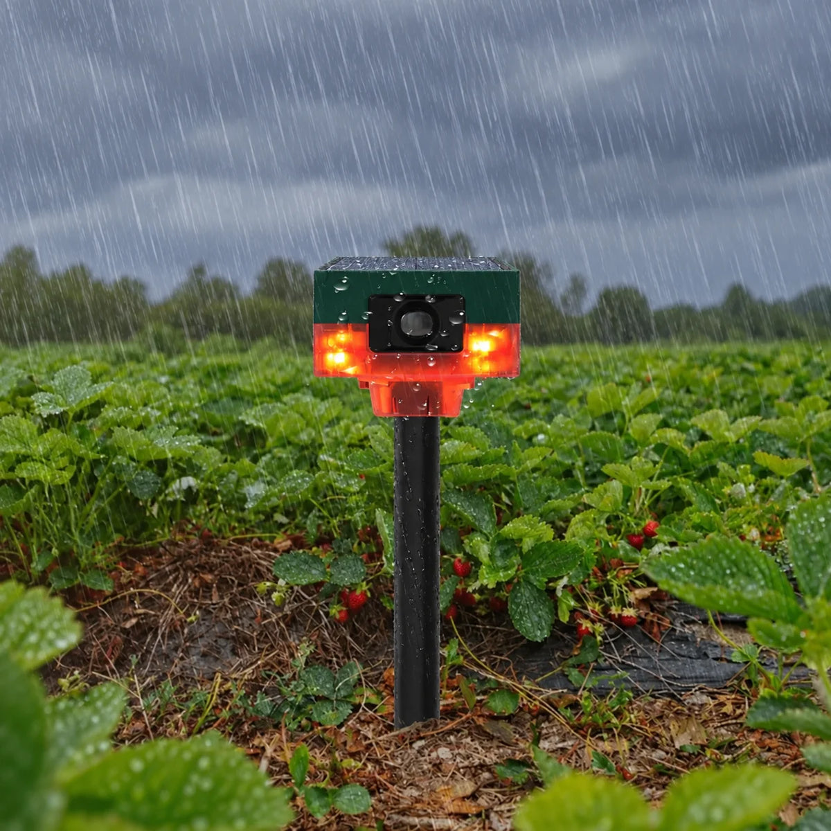 Motion Sensor Wildlife Repeller Solar-Powered 360° Coverage