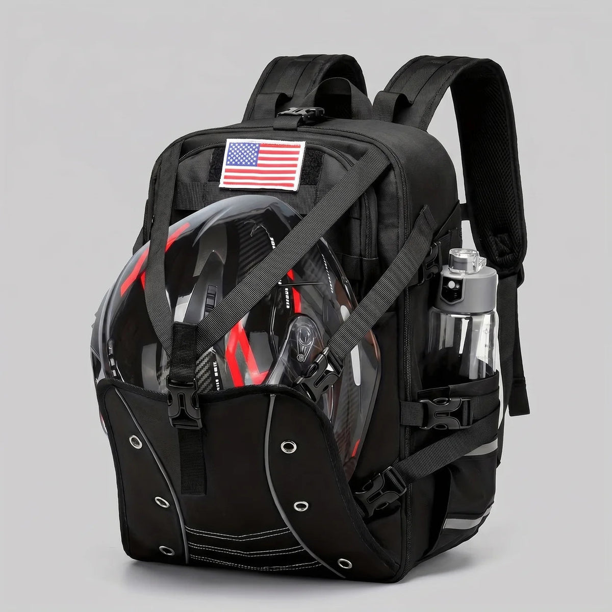 Motorcycle Backpack 30L Helmet Carry System & Laptop Compartment