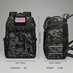 Motorcycle Backpack 30L Helmet Carry System & Laptop Compartment