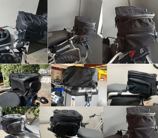 Motorcycle Gear Bag Water-Resistant Dual Exterior Pockets Foldable