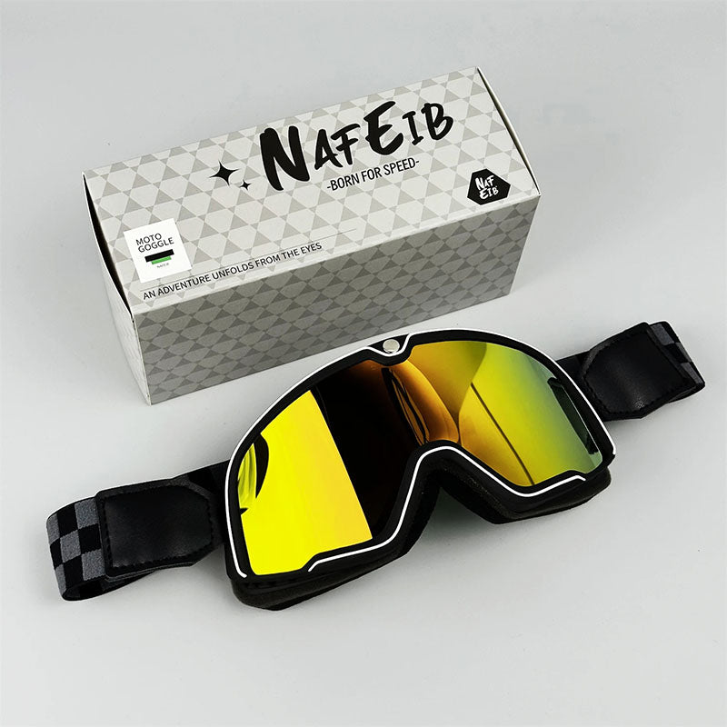 Motorcycle Goggles Fits Over Glasses 100% UV Protection