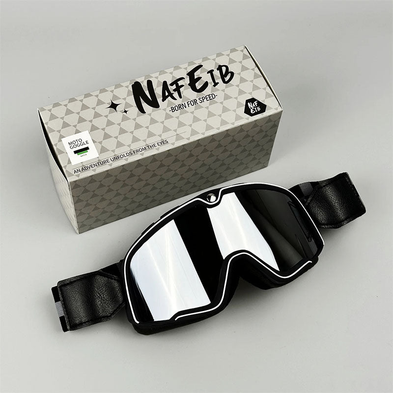 Motorcycle Goggles Fits Over Glasses 100% UV Protection