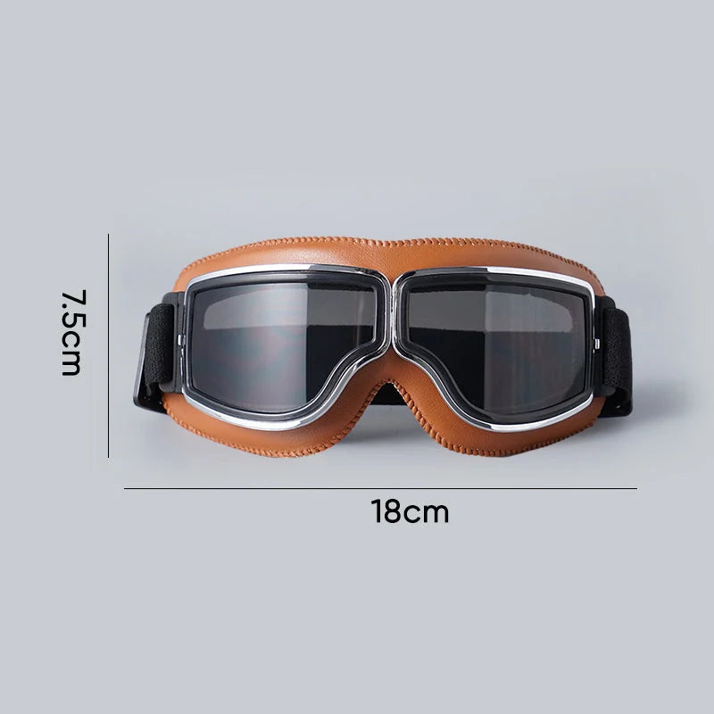 Motorcycle Goggles Fits Over Glasses UV Protection Adjustable Strap