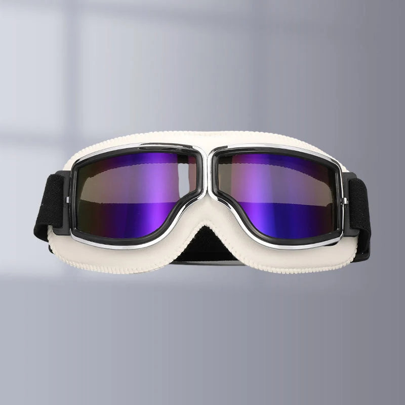 Motorcycle Goggles Fits Over Glasses UV Protection Adjustable Strap