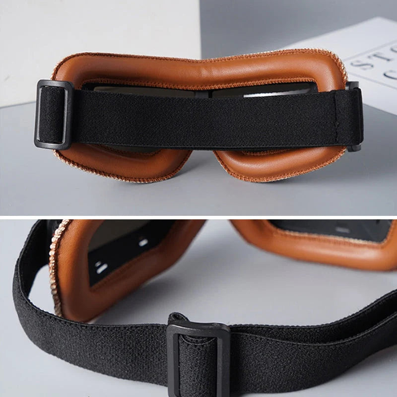 Motorcycle Goggles Fits Over Glasses UV Protection Adjustable Strap