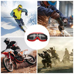 Motorcycle Goggles Fits Over Glasses UV Protection Adjustable Strap