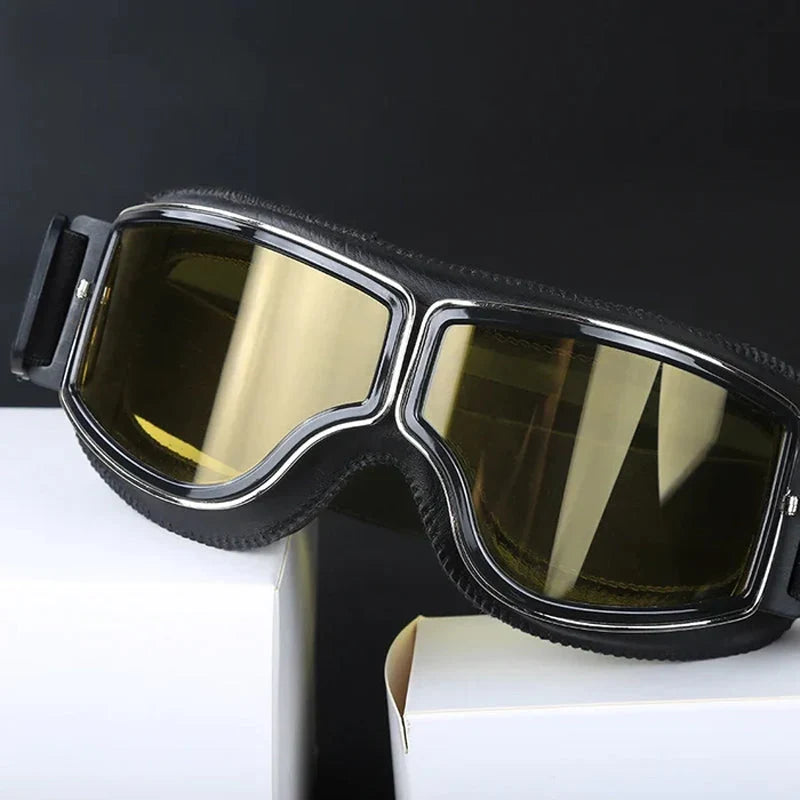 Motorcycle Goggles Fits Over Glasses UV Protection Adjustable Strap