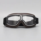 Motorcycle Goggles Impact-Resistant Lens UV Protection & Adjustable Strap
