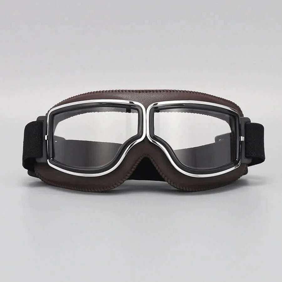 Motorcycle Goggles Impact-Resistant Lens UV Protection & Adjustable Strap