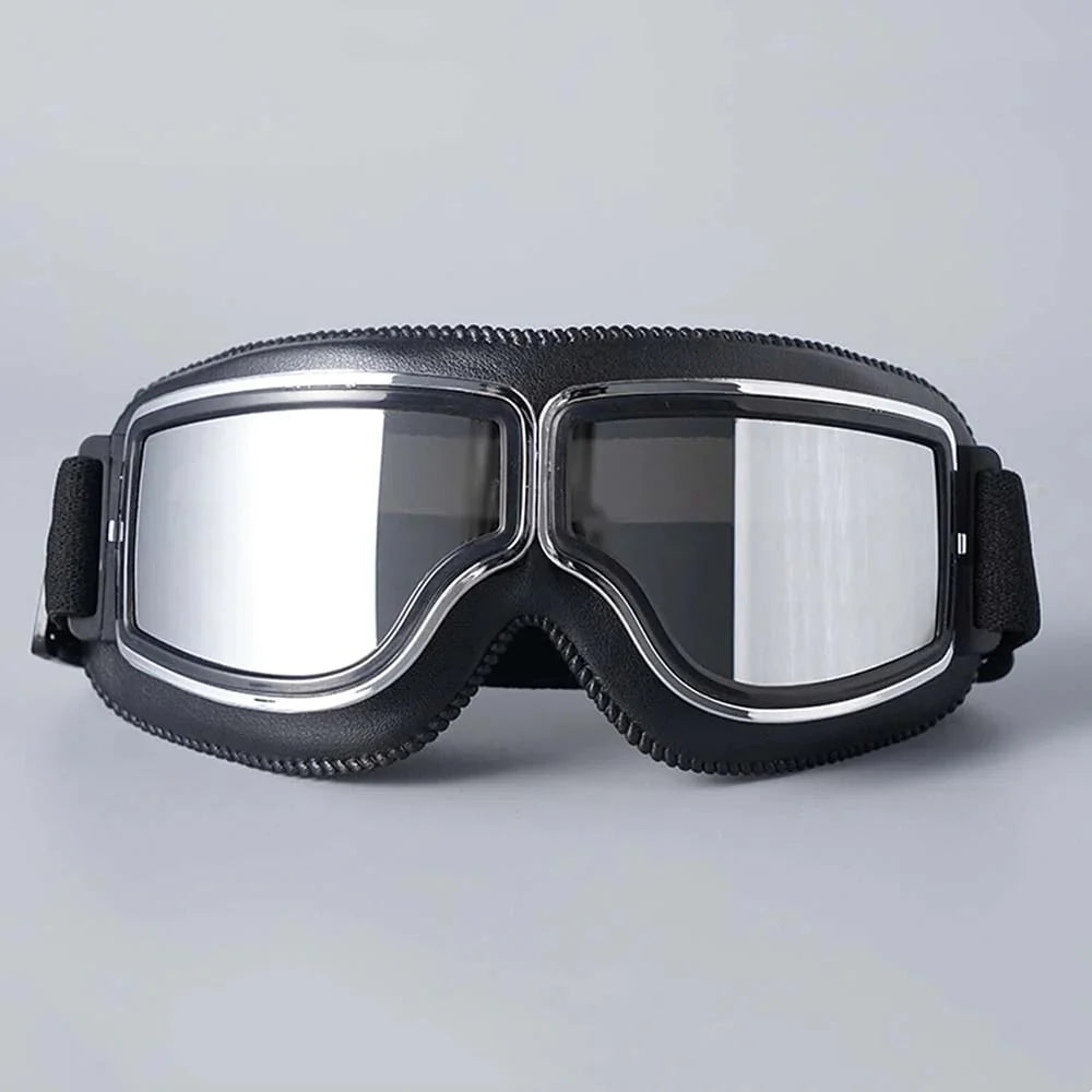 Motorcycle Goggles Impact-Resistant Lens UV Protection & Adjustable Strap